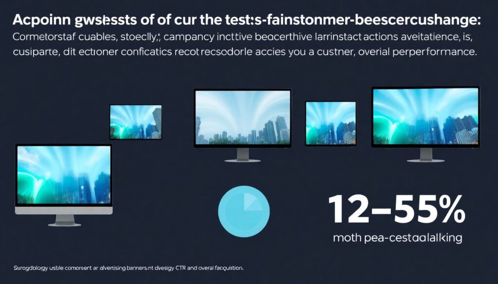 Гармония красок и стикеров в баннерной кампании - иллюстрация