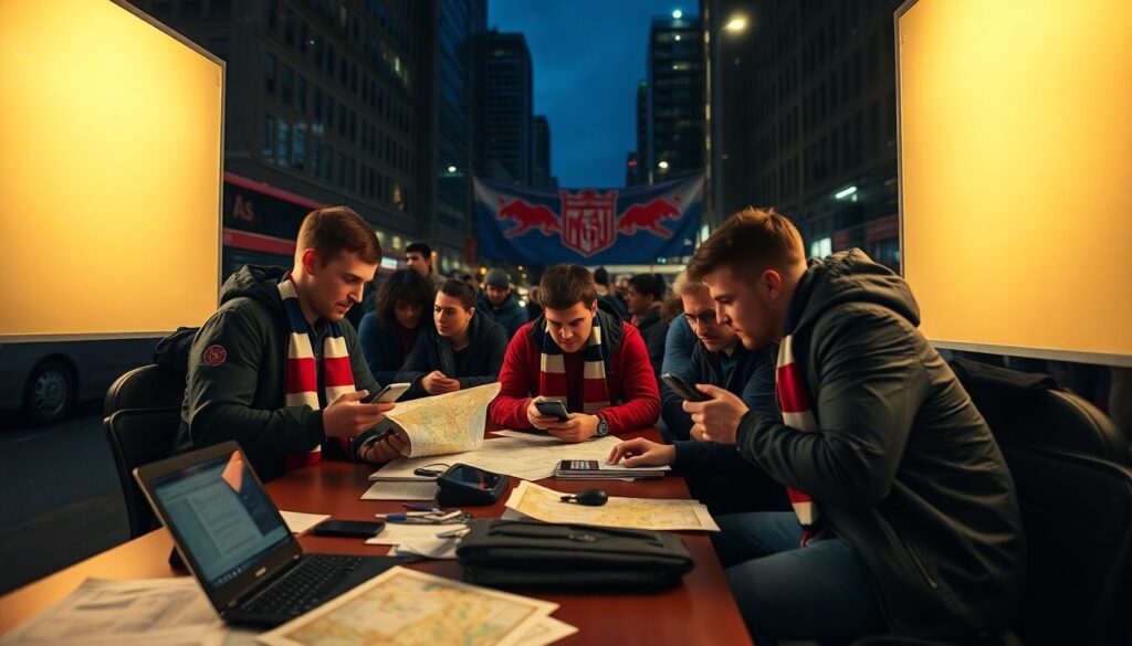 Повседневная жизнь болельщиков: ритуалы перед выездами - иллюстрация